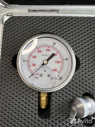 Набор тестовый, комплект 3 манометра с контрольным