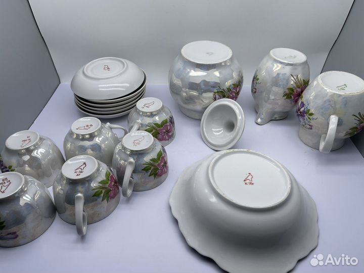 Чайный сервиз дулево СССР перламутр