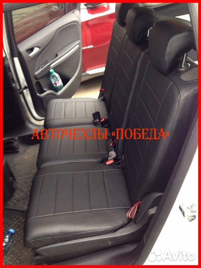Чехлы Opel Zafira B из экокожи чёрные Классика