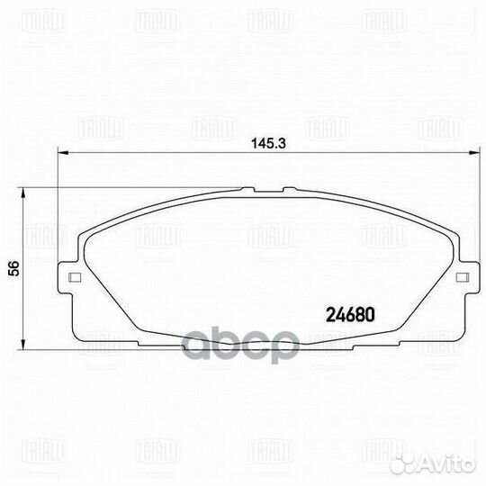 Колодки торм. для а/м Toyota Hiace H200 (04) ди