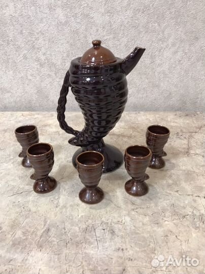 Графин с рюмками керамика