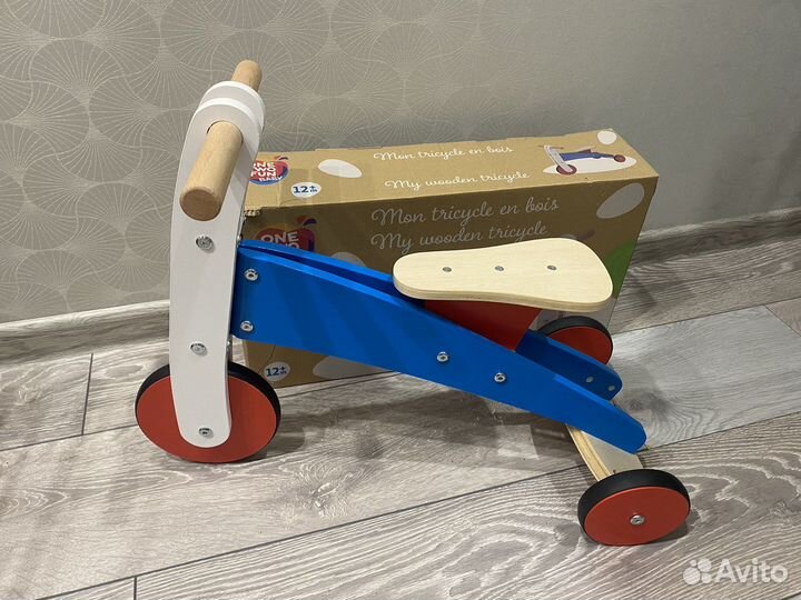 Беговел детский деревянный