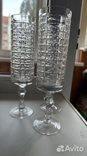 Хрустальные фужеры -кубки 