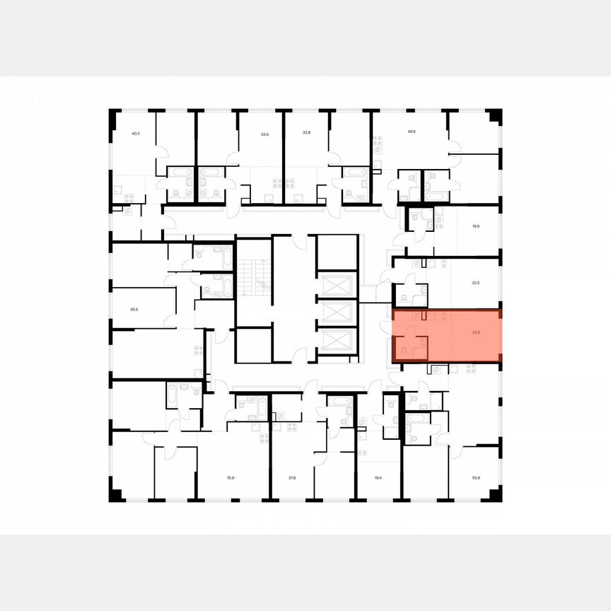 Квартира-студия, 22,6 м², 21/24 эт.