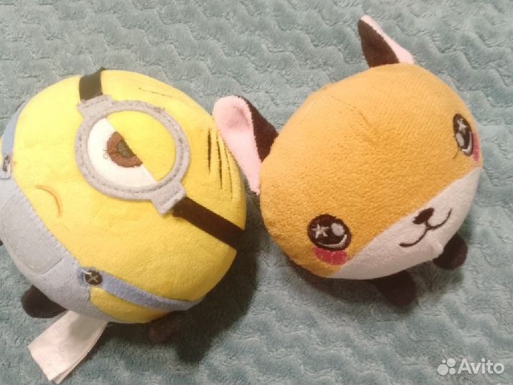 Мягкие игрушки сквош миньëн и белочка