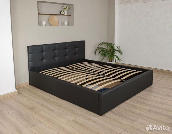 Кровать экокожа