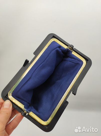 Клатч, ГДР, пластмасса, текстиль, сер. XX в. Б197