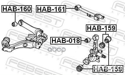 Сайлентблок задн цапфы honda FR-V, odyssey 04-1