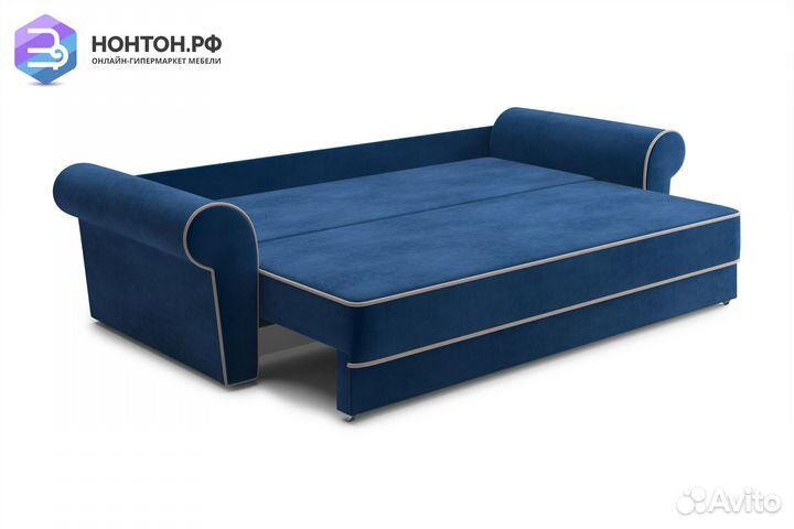 Диван еврокнижка Прованс 3-х местный темно-синий