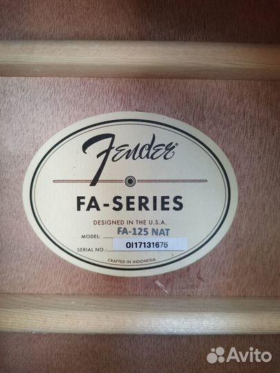 Акустическая гитара Fender FA-125 NAT