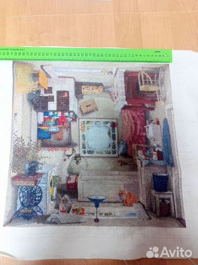 Картина вышитая 4 стороны