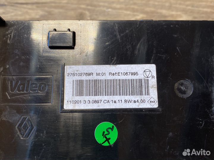 Renault scenic 3 блок управления климатом