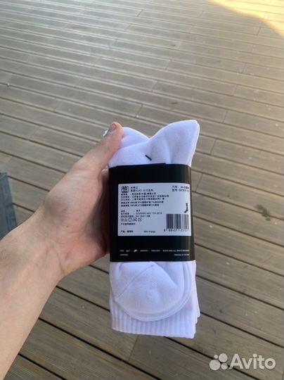 Носки nike высокие белые