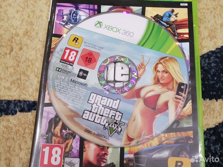 Диск на xbox 360 гта 5