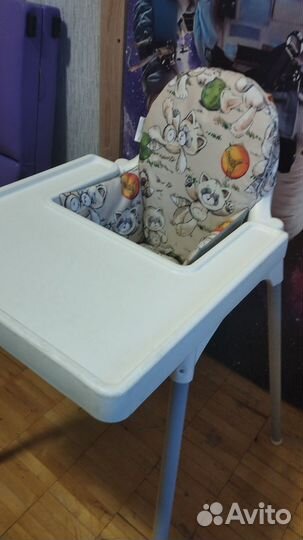 Детский стул Икеа с чехлом
