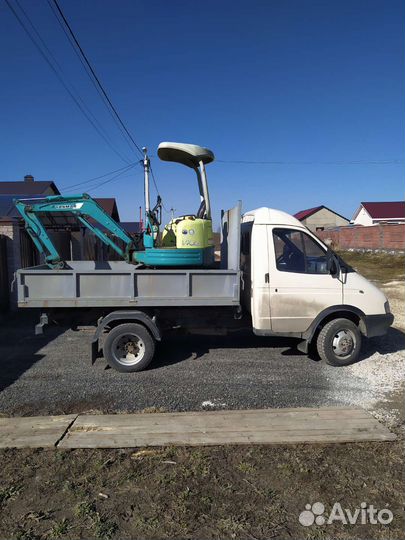 Услуги мини экскаватора, газель самосвал,погрузчик