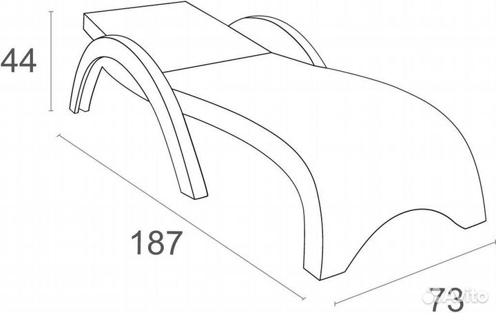 Шезлонг-лежак имитация плетения Fiji