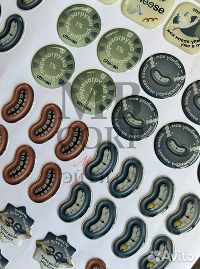 3D стикеры с логотипом оптом