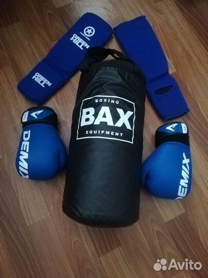 Перчатки боксёрские демикс 6oz,груша, защита ног