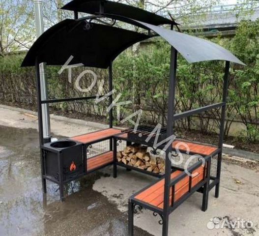 Беседка с мангалом