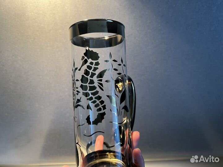 Кружка пивная. Кружки для пива. Стекло, хром. 2 шт