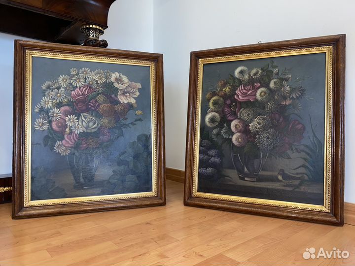 Картина в раме цветы