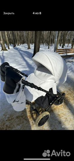 Коляска 2 в 1 indigo эко кожа