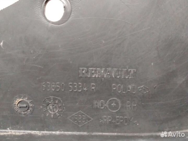 Брызговики передние renault duster оригинал