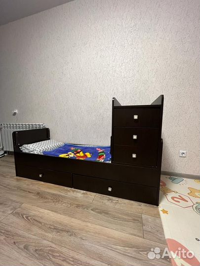 Манеж кроватка 3в1