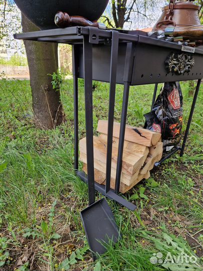 Мангал, шампура, уголь, решетка гриль, барбекю