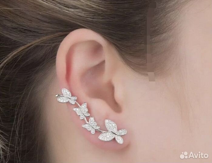Золотые серьги каффы 585