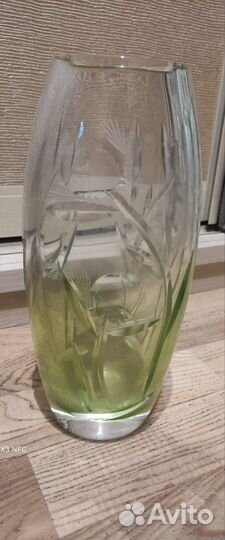 Ваза цветное толстое стекло СССР