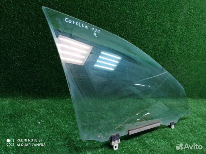 Стекло двери переднее правое Toyota Corolla 120