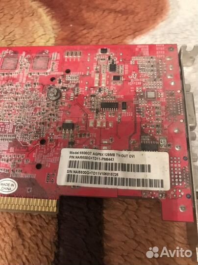 Видеокарта Palit GeForce 6600 GT AGP 8x, 128Mb