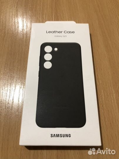 Чехол для Samsung S23 leather case (черный)