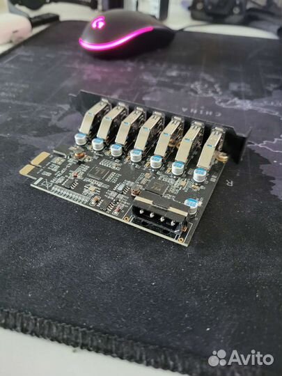 Usb 3.0 разветвитель pci с доп питанием