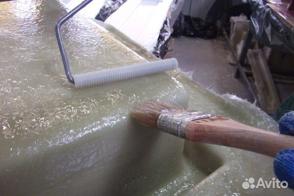 Ремонт стеклопластика лодки катер смола гелькоут