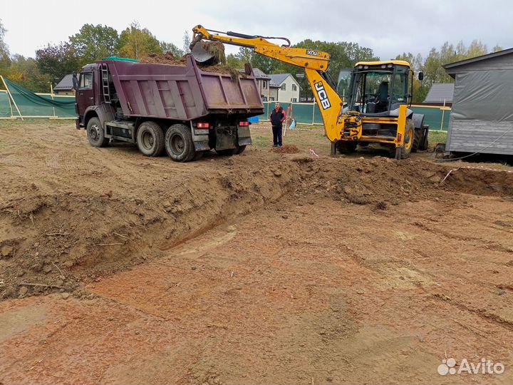 Аренда экскаватора погрузчика услуги трактора jcb