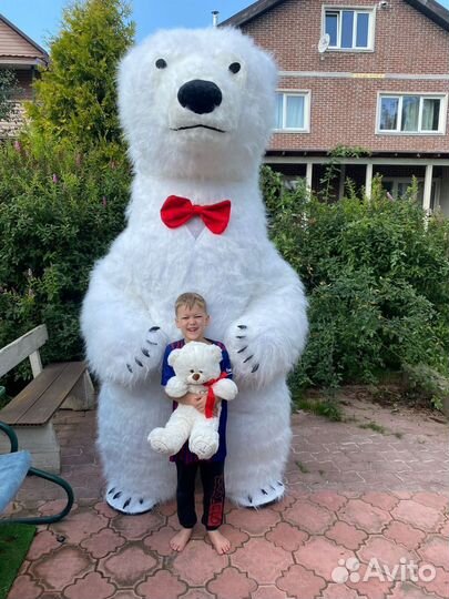 Ростовая кукла Белый Медведь и Чебурашка