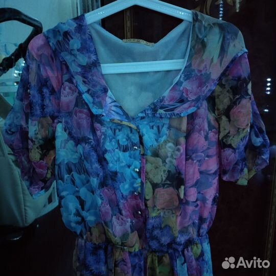 Платье шифоновое длинное,в пол