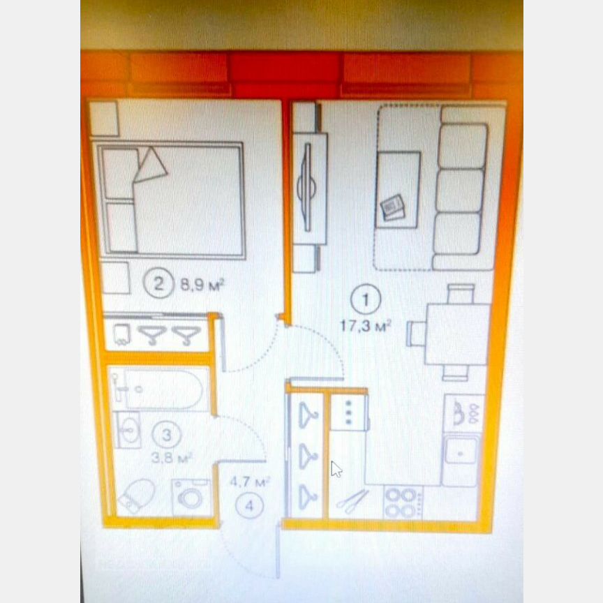 1-к. квартира, 35,8 м², 16/25 эт.
