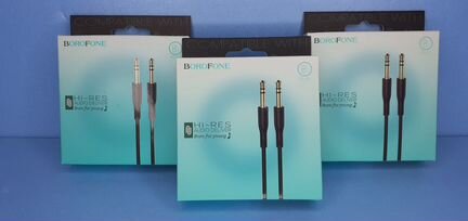 Фирменный кабель Aux 3.5мм Borofone Premium 1м