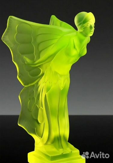 Талисман Rolls Royce дух экстаза урановое стекло