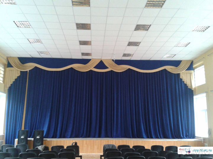 Занавес сцены свет звук для актового зала школы дк