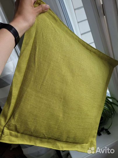 Шторы на ленте лен + 3 подушки