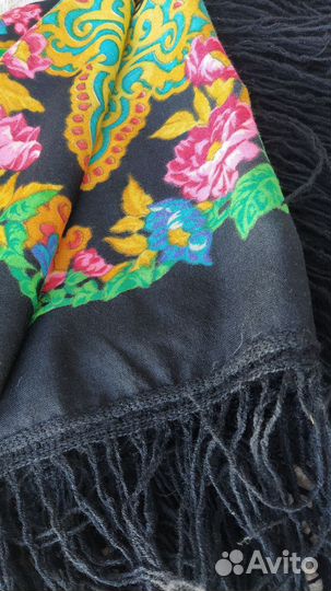 Павловский Платок Шаль СССР 145/145 Шерсть