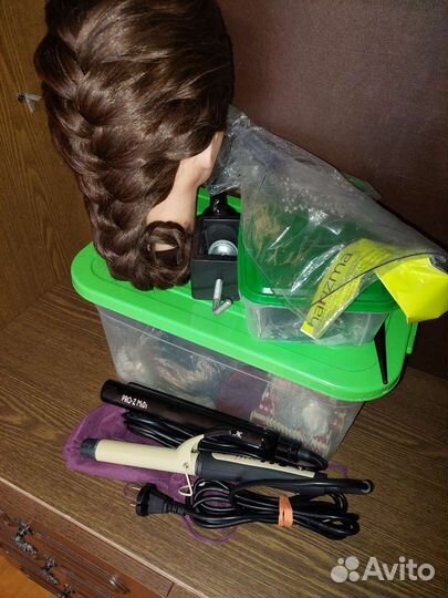 Набор для стилиста по причёскам (голова манекен)