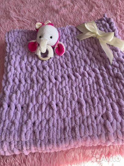 Детский пледик вязаный