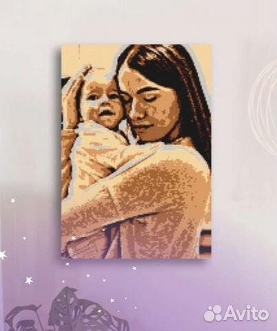 Картина по фото, выложена стразами