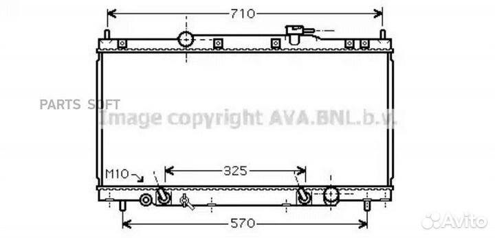 AVA HD2212 Радиатор охлаждения Honda
